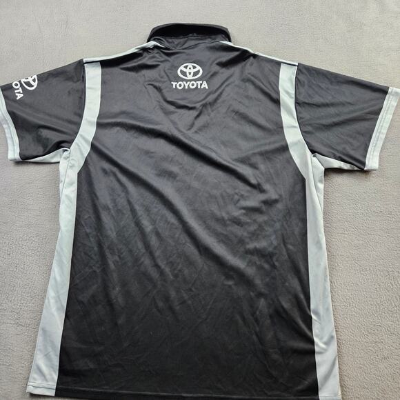 Toyota Mechanic Shirt Forza Mens L Joe Gibbs Racing Nascar 1/4 Zip Short Sleeve - Picture 6 of 7